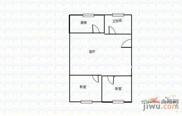 莱山晨光小区2室2厅1卫76㎡户型图