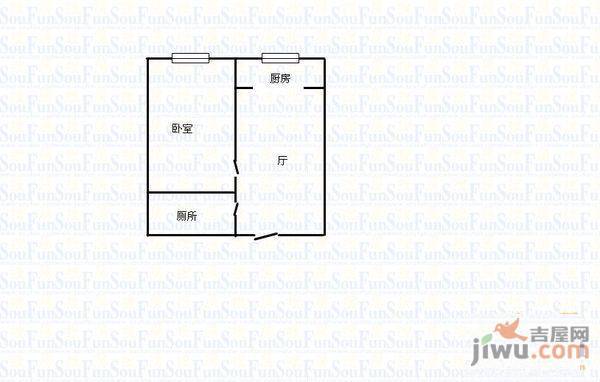 万光小区2室2厅1卫89㎡户型图