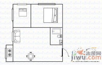 万光小区2室2厅1卫89㎡户型图