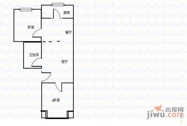 曙光名座3室1厅1卫111㎡户型图