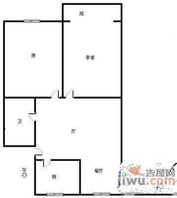 曙光名座3室1厅1卫111㎡户型图