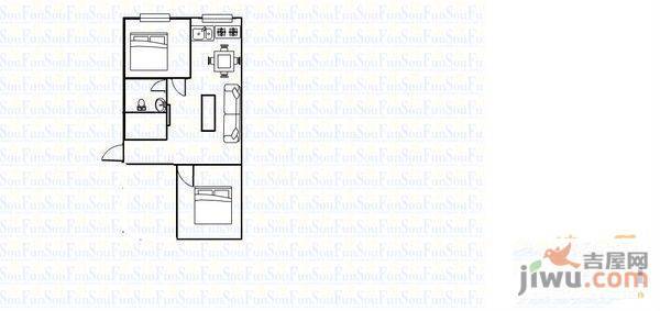 富豪西苑3室2厅1卫户型图