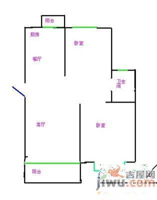 富豪西苑3室2厅1卫户型图