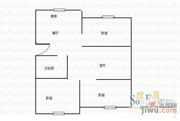 三水佳苑3室2厅1卫户型图