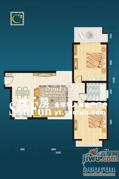 龙族海景3室2厅2卫124㎡户型图