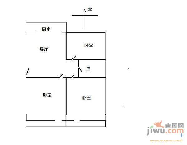 绿景山庄2室2厅1卫户型图