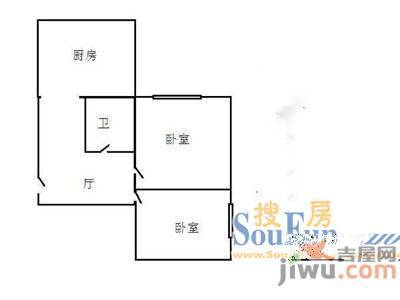 嘉城世纪花园2室2厅1卫73㎡户型图