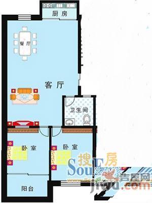 碧海家园2室2厅1卫户型图