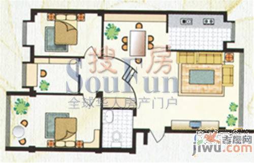 阳光富景花园3室2厅2卫136.6㎡户型图