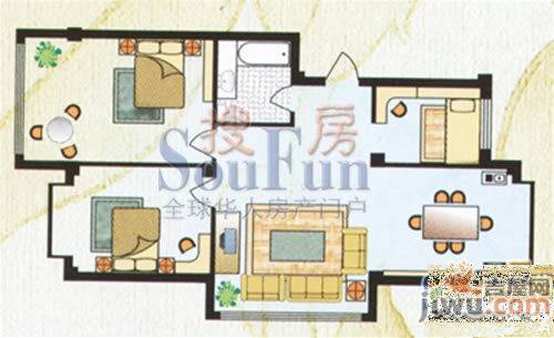 阳光富景花园3室2厅2卫136.6㎡户型图