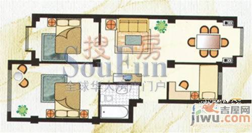 阳光富景花园3室2厅2卫136.6㎡户型图