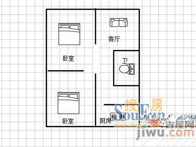 福霖居山庄2室2厅1卫户型图