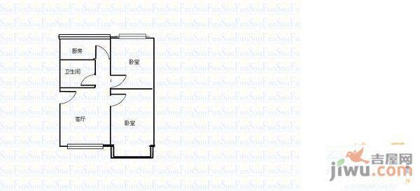 福霖居山庄2室2厅1卫户型图