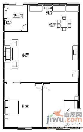 松霞新苑2室2厅1卫户型图
