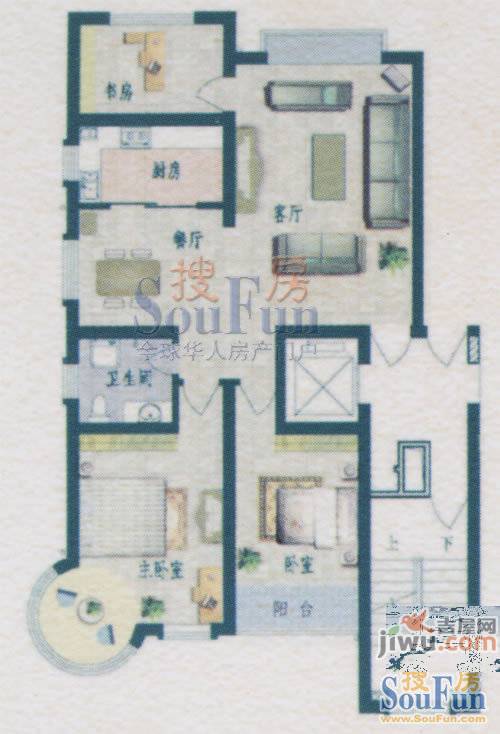 怡海翠庭3室2厅1卫户型图