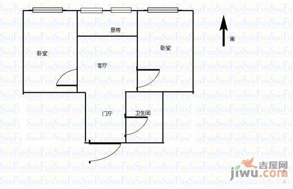 福祥新苑3室2厅1卫127㎡户型图