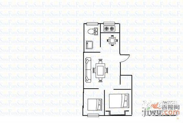 福祥新苑3室2厅1卫127㎡户型图