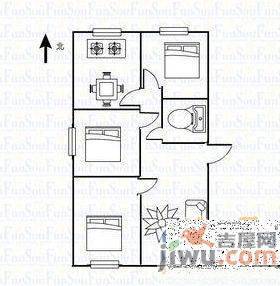 福利莱小区3室1厅1卫89㎡户型图