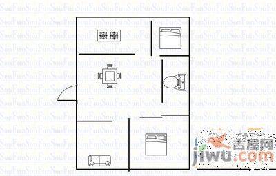 富豪花园3室2厅1卫89㎡户型图