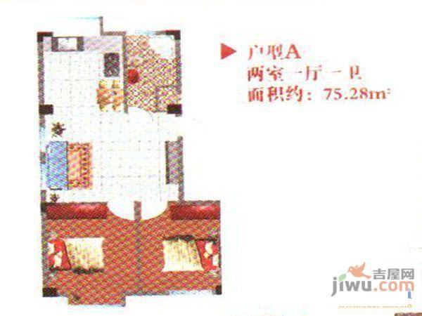 富盛苑2室1厅1卫户型图