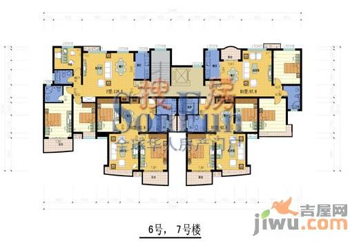 华海现代城2室2厅1卫108.2㎡户型图