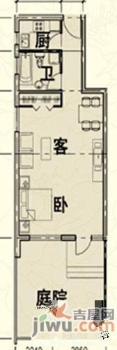 悦澜山2室1厅1卫73.7㎡户型图