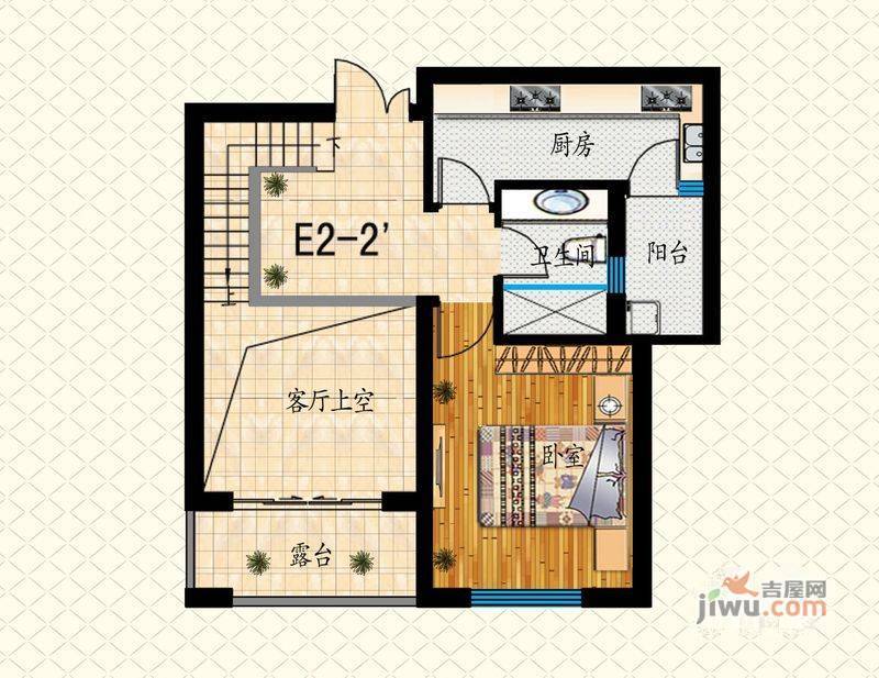 泰莱桃村国际城3室2厅1卫90.8㎡户型图