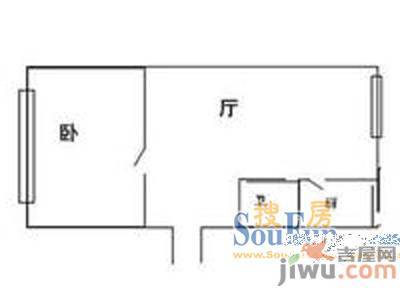 百麟大厦2室2厅1卫户型图