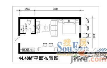 MINI舍区2室1厅1卫户型图