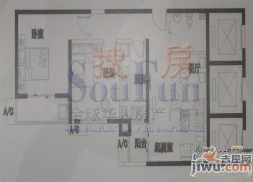 海右重华普通住宅55㎡户型图