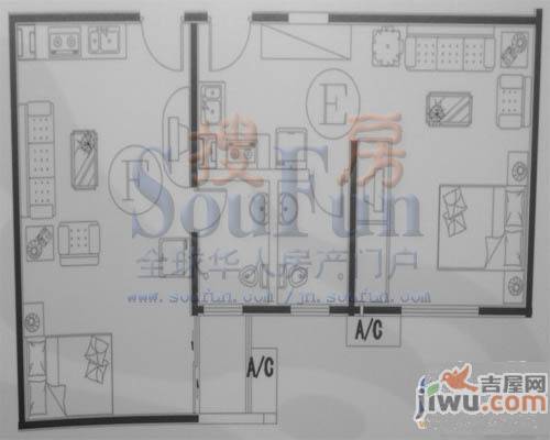 海右重华普通住宅55㎡户型图