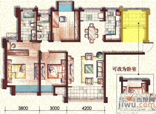 中海紫御东郡4室0厅0卫148㎡户型图