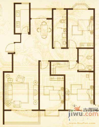 红山圣都2室2厅1卫98.3㎡户型图