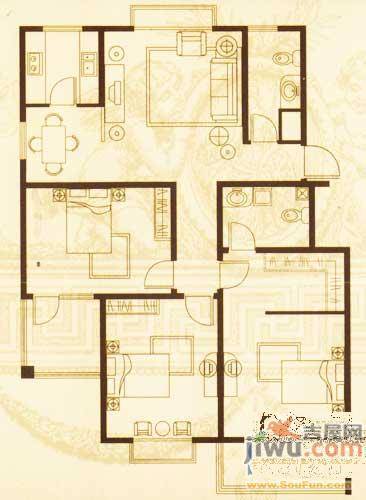 红山圣都2室2厅1卫98.3㎡户型图