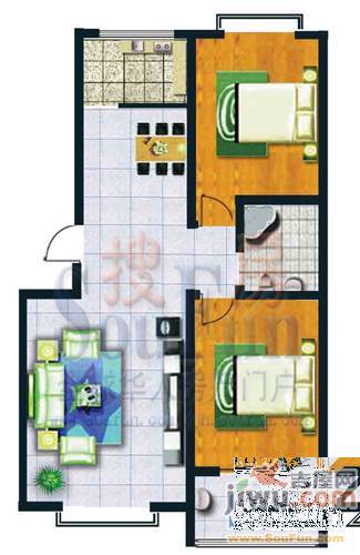 北徐花园普通住宅86㎡户型图