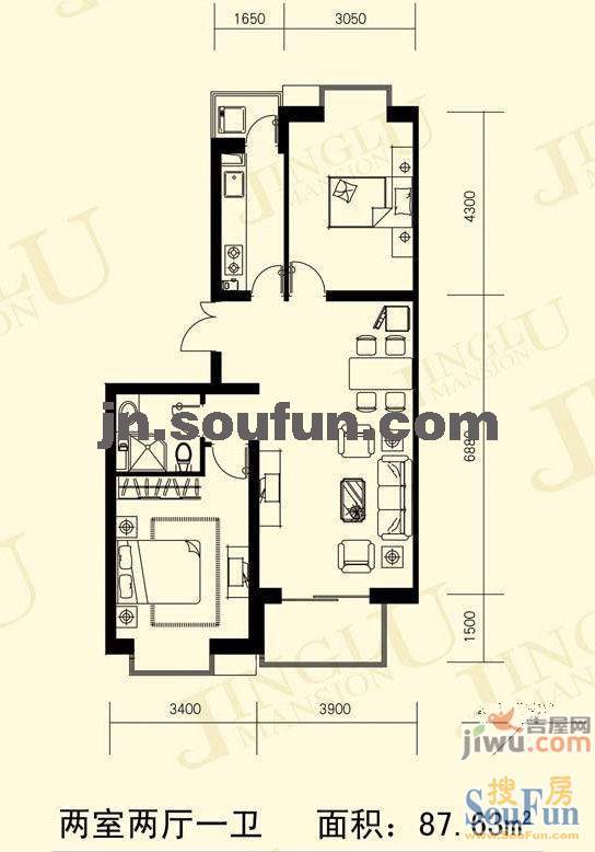 京鲁山庄4室2厅2卫户型图