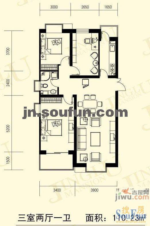 京鲁山庄4室2厅2卫户型图