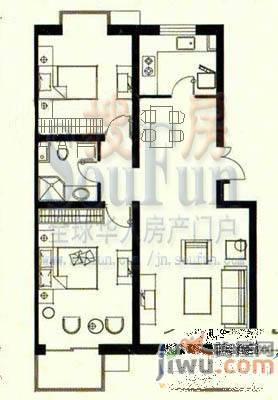 京鲁山庄4室2厅2卫户型图