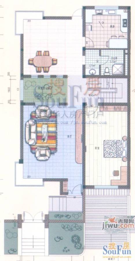 永大明珠·东山花园3室2厅2卫126.2㎡户型图