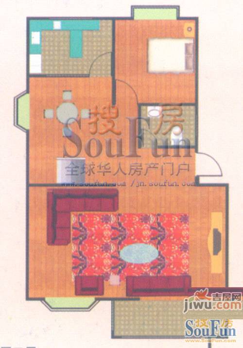 永大明珠·东山花园3室2厅2卫126.2㎡户型图