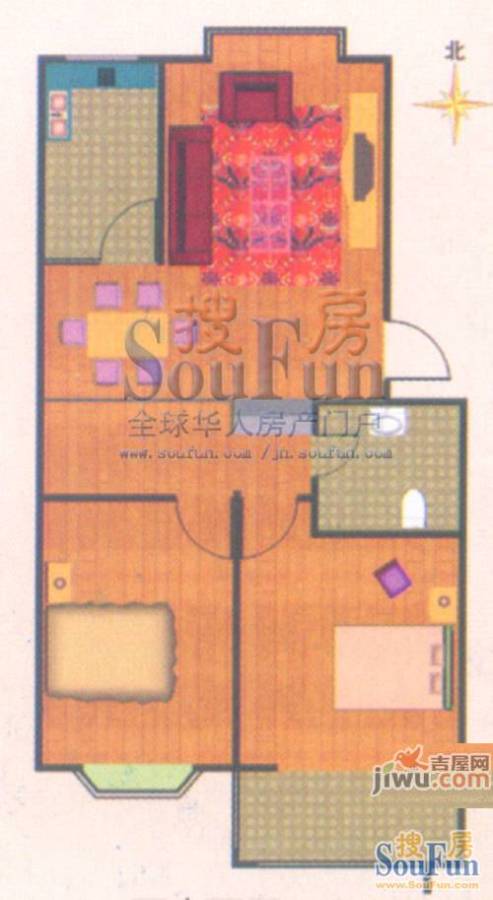 永大明珠·东山花园3室2厅2卫126.2㎡户型图