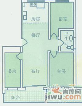 鸣泉嘉园3室2厅1卫106㎡户型图