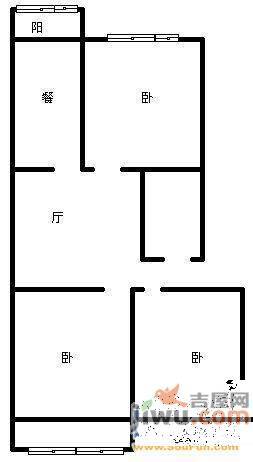 天建影山花园2室2厅1卫94㎡户型图