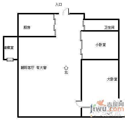 天建影山花园2室2厅1卫94㎡户型图