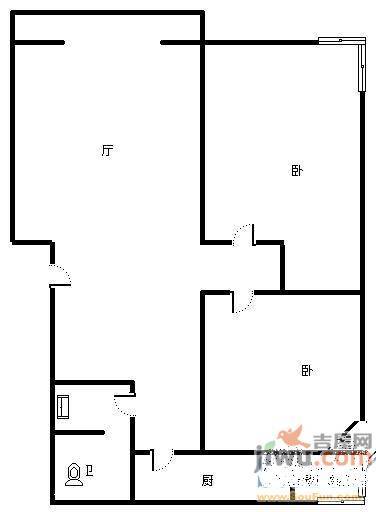 天建影山花园2室2厅1卫94㎡户型图