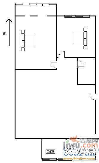 天建影山花园2室2厅1卫94㎡户型图