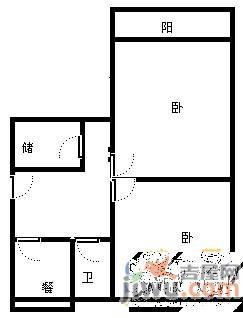 七里山小区3室1厅1卫62㎡户型图