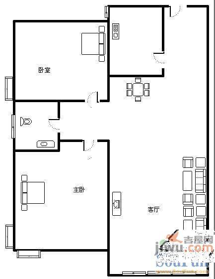 鲁能康桥3室2厅2卫147.8㎡户型图