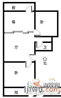 玉函新南区2室1厅1卫78㎡户型图