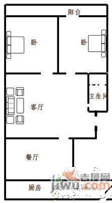 棋盘小区2室2厅1卫148㎡户型图